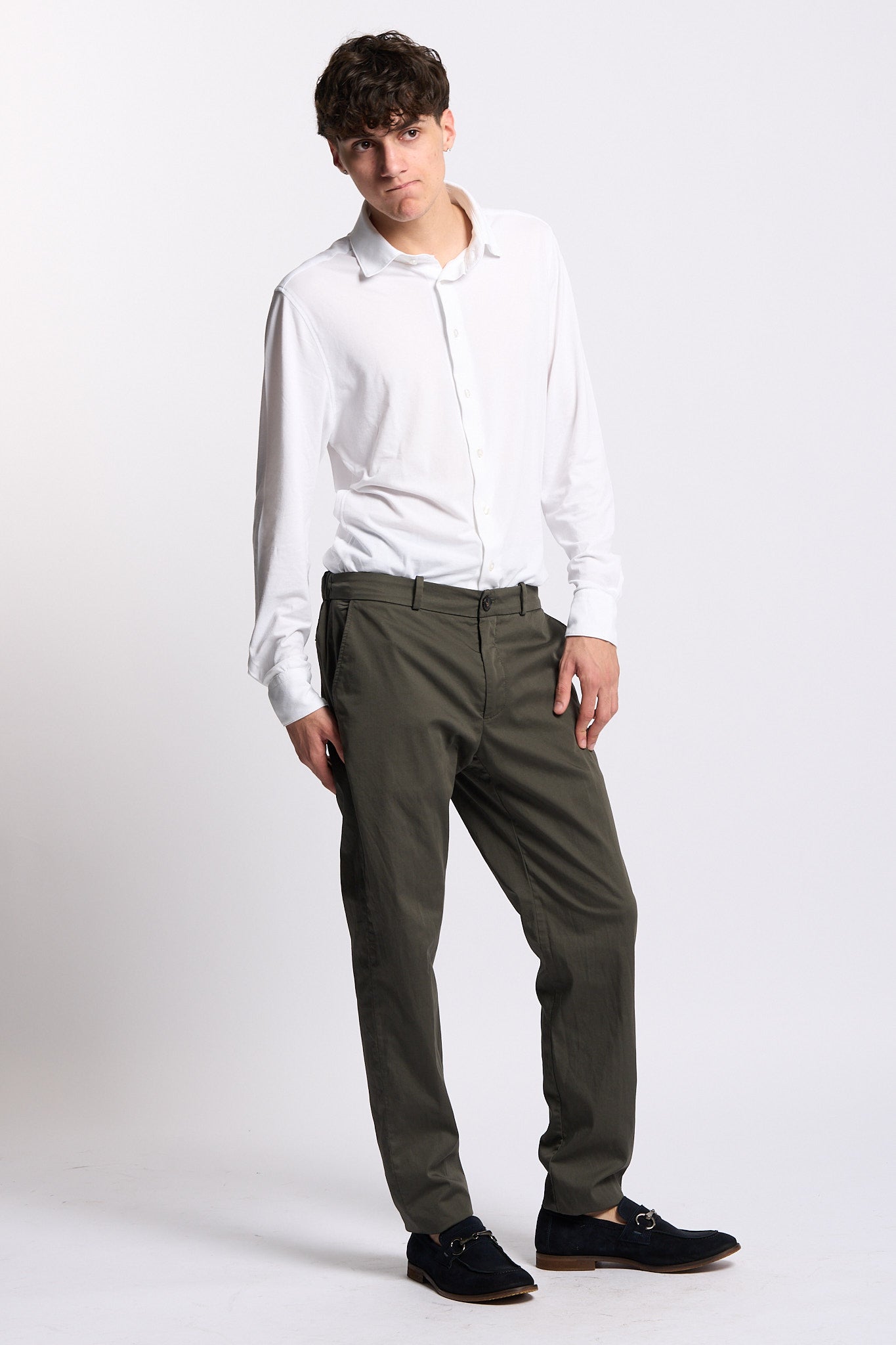 Rrd Pantalone Cottech Verde Militare Uomo-3