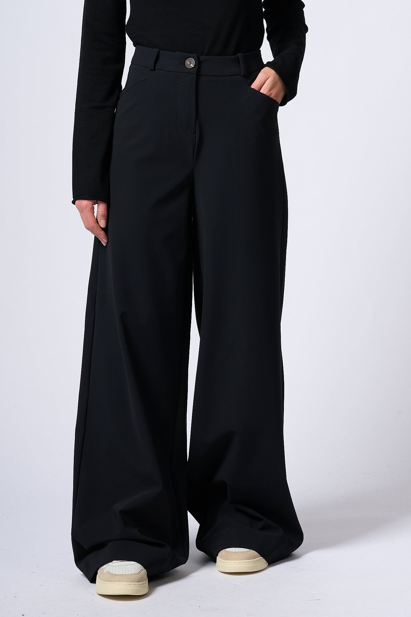 Rrd Livia Wide Leg Pants Black Women-3