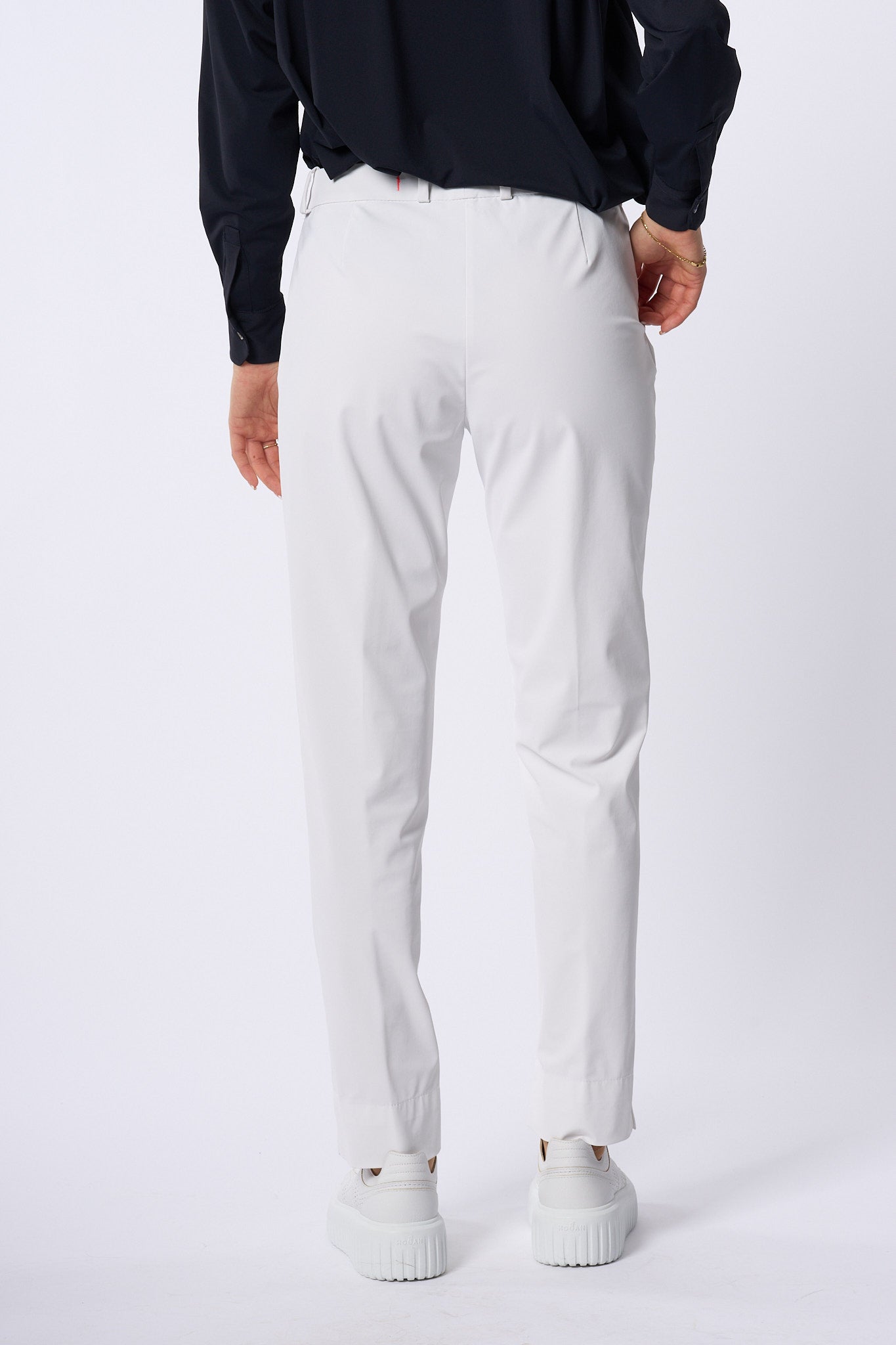 Rrd Pantaloni Chalk-Chino Bianco Donna-4