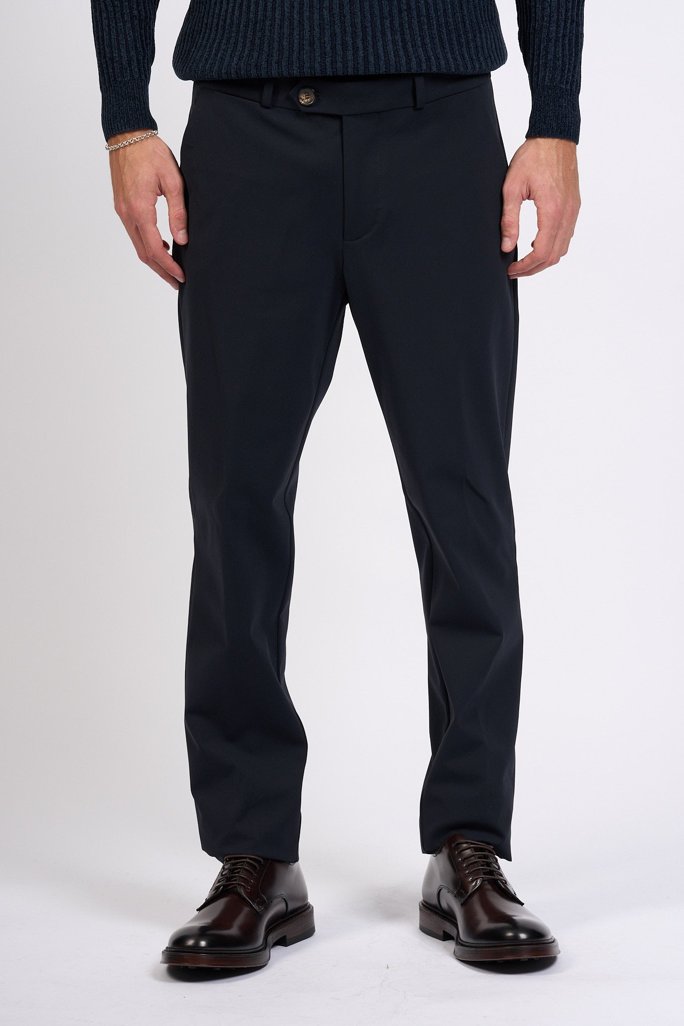 Rrd Pantaloni Soft Touch Blu nero Uomo-4