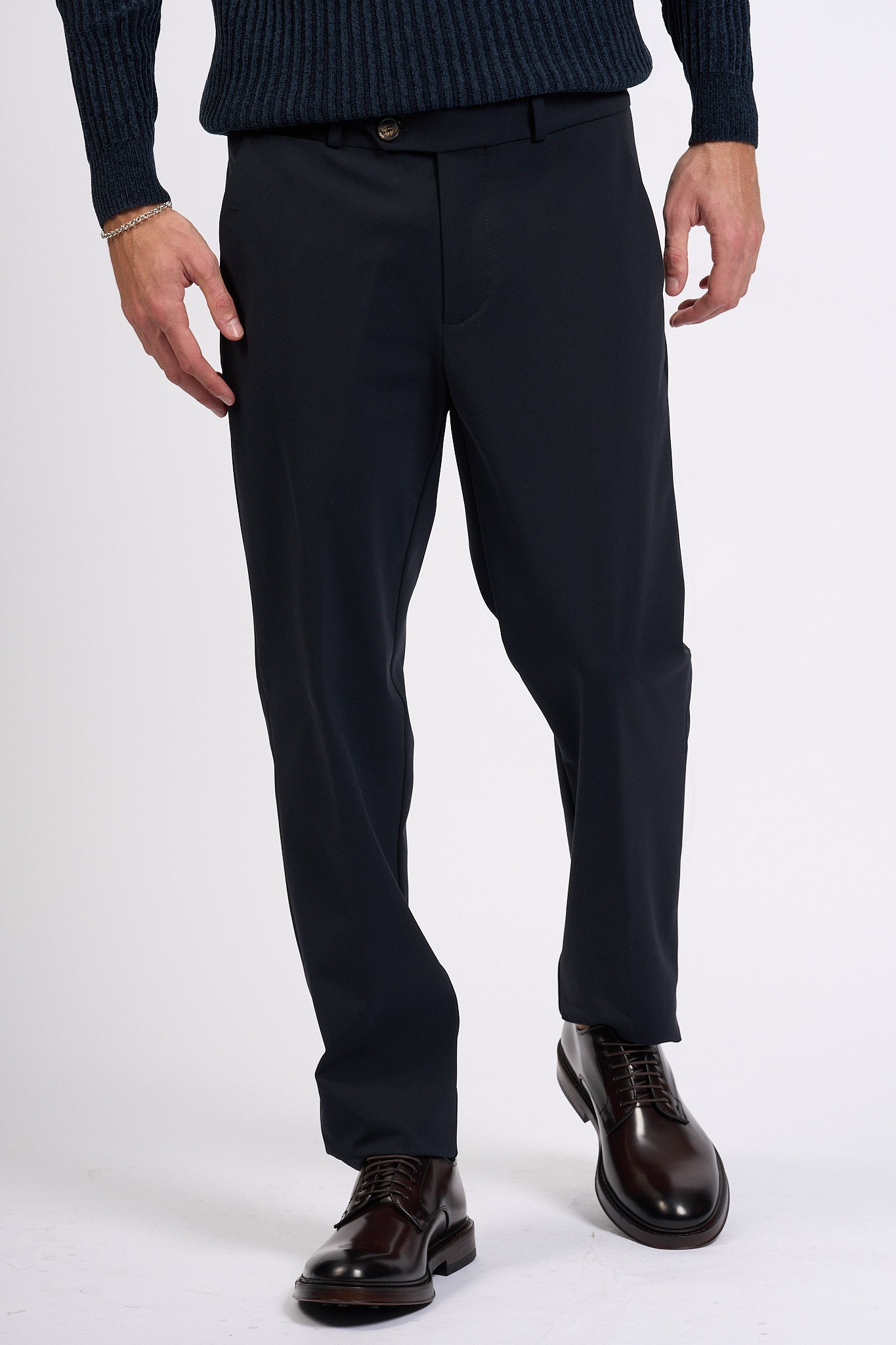 Rrd Pantaloni Soft Touch Blu nero Uomo-1