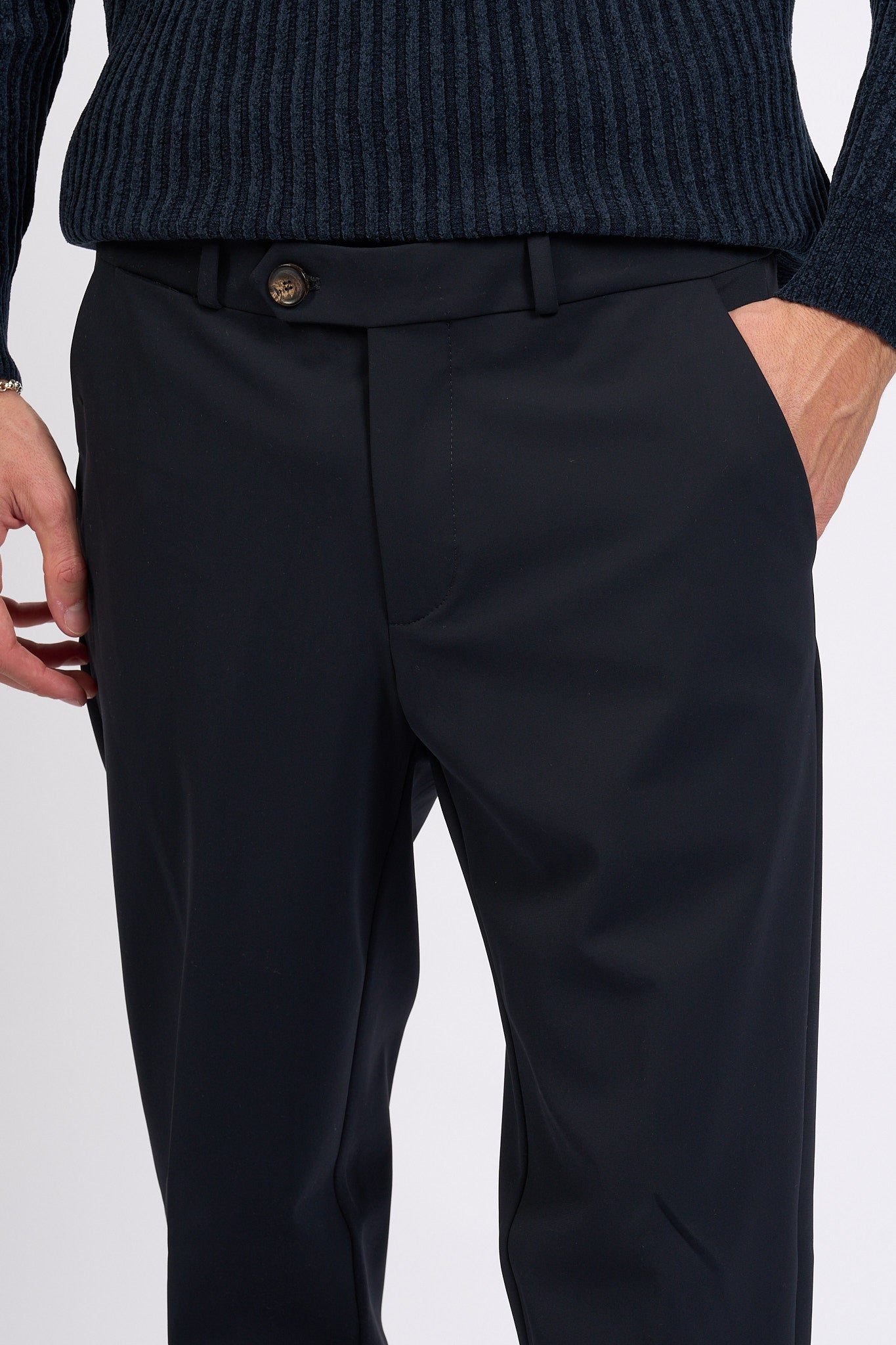 Rrd Pantaloni Soft Touch Blu nero Uomo-7