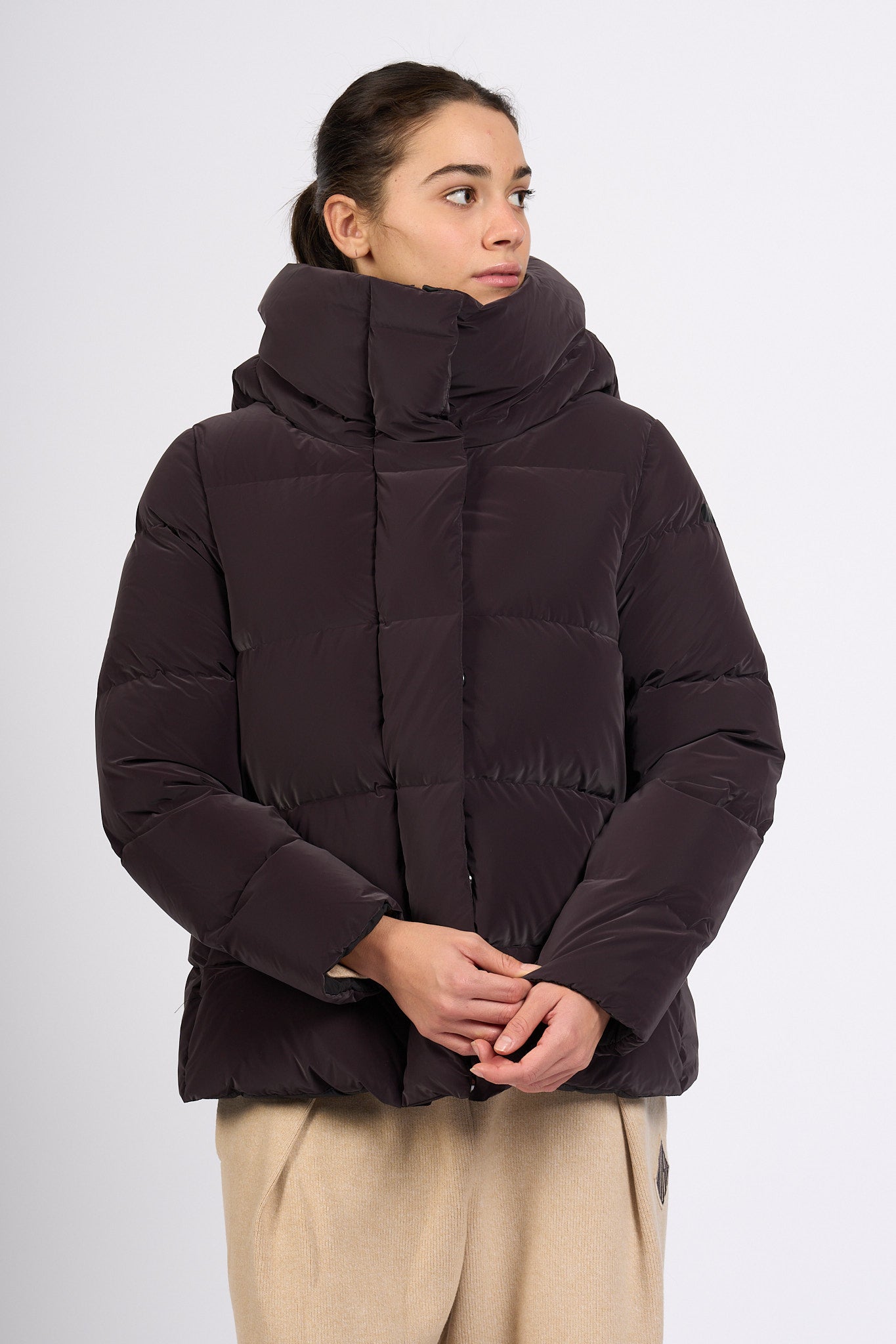 Rrd Piumino Corto Bordeaux Donna-5