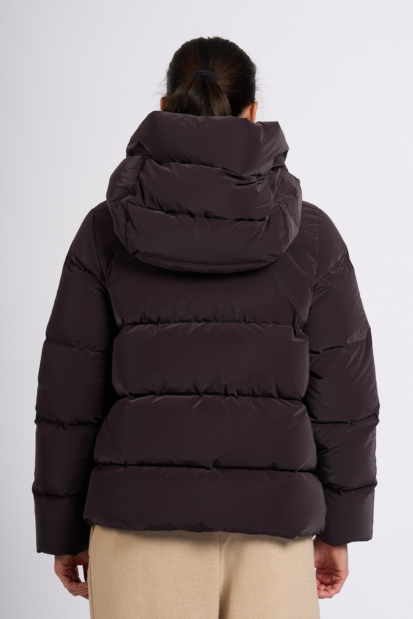 Rrd Piumino Corto Bordeaux Donna-3