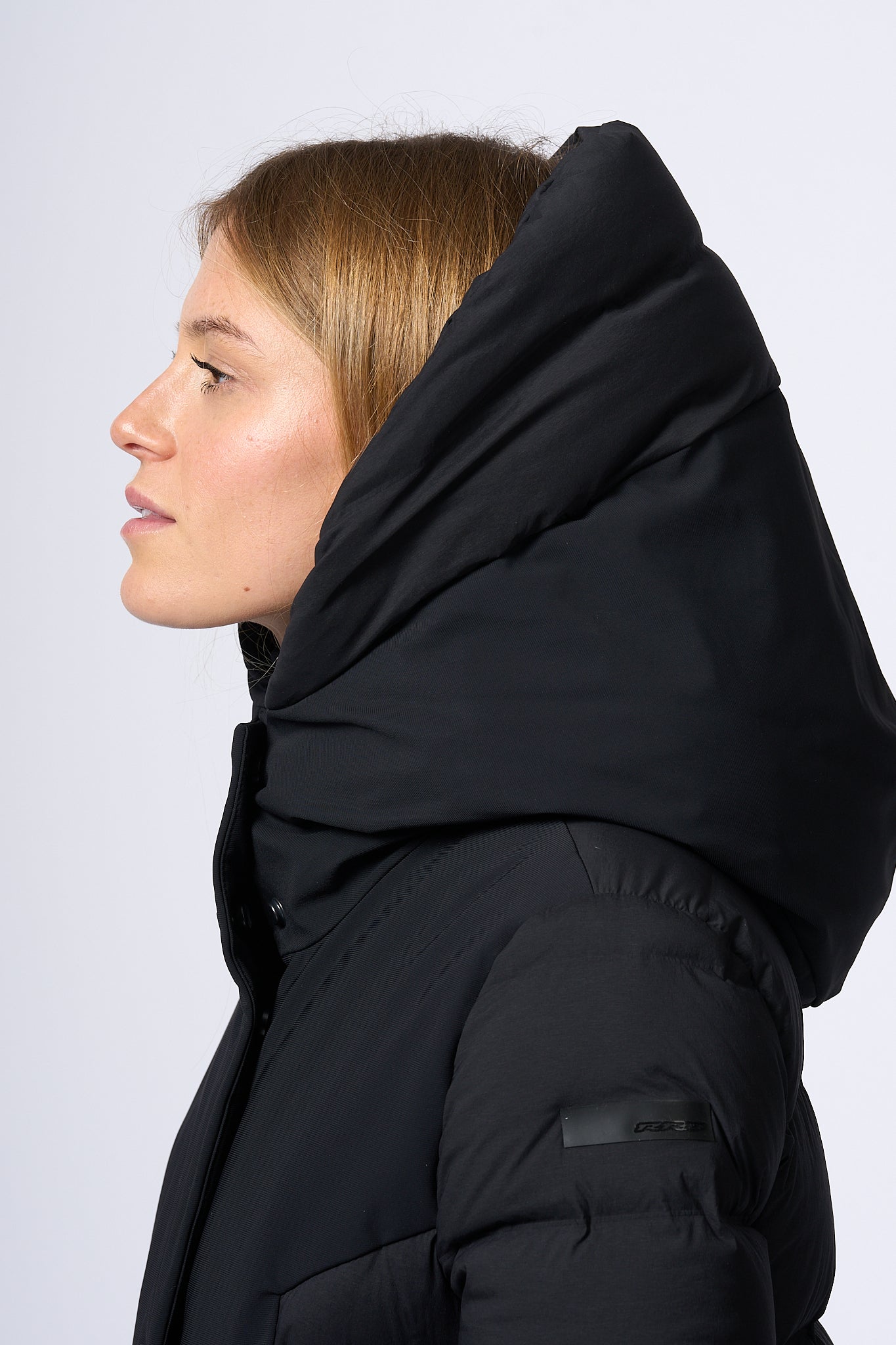 Rrd Hybrid Long Down Jacket Black Women-4