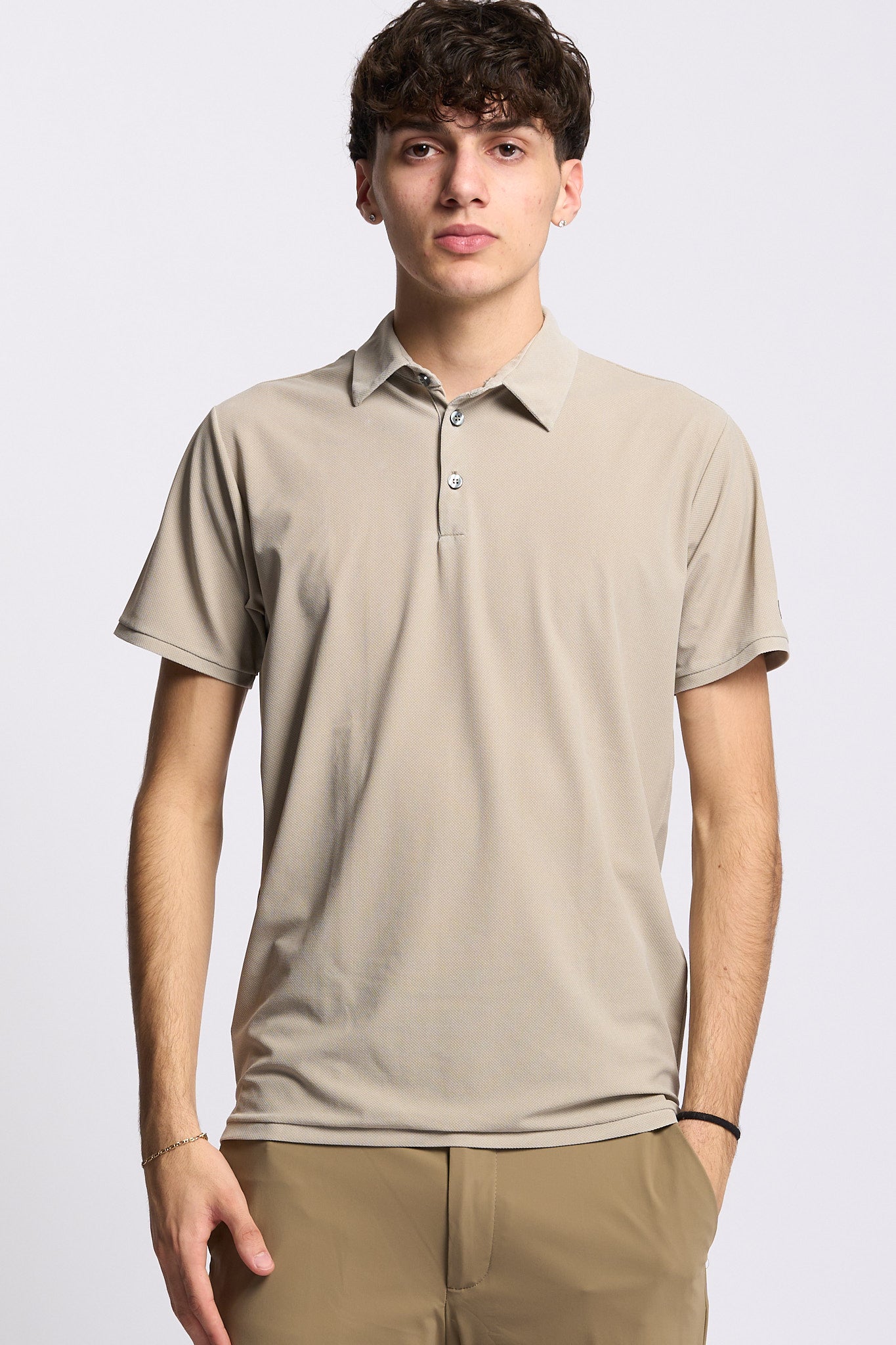 Rrd Polo Pique Beige Uomo-1
