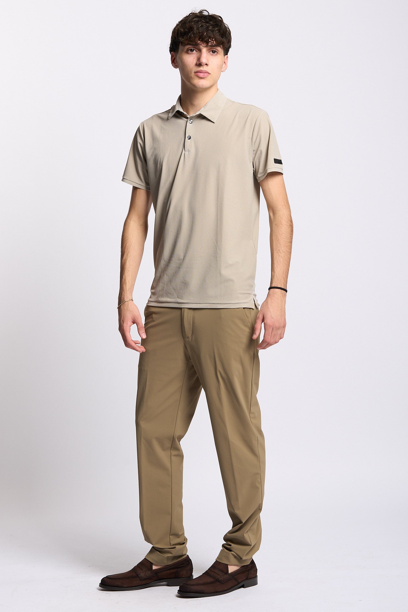 Rrd Polo Pique Beige Uomo-2
