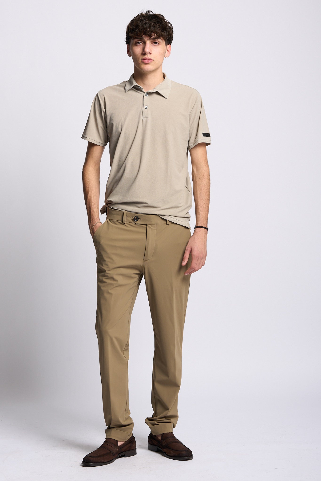 Rrd Polo Pique Beige Uomo-6