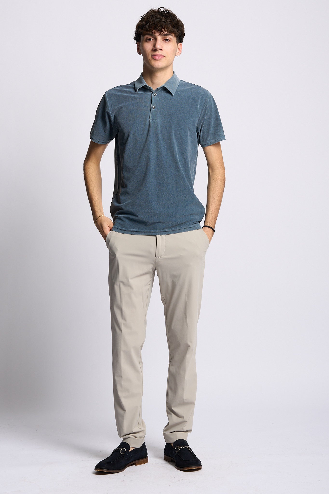 Rrd Polo PiquÈ Mm Blu Uomo-3