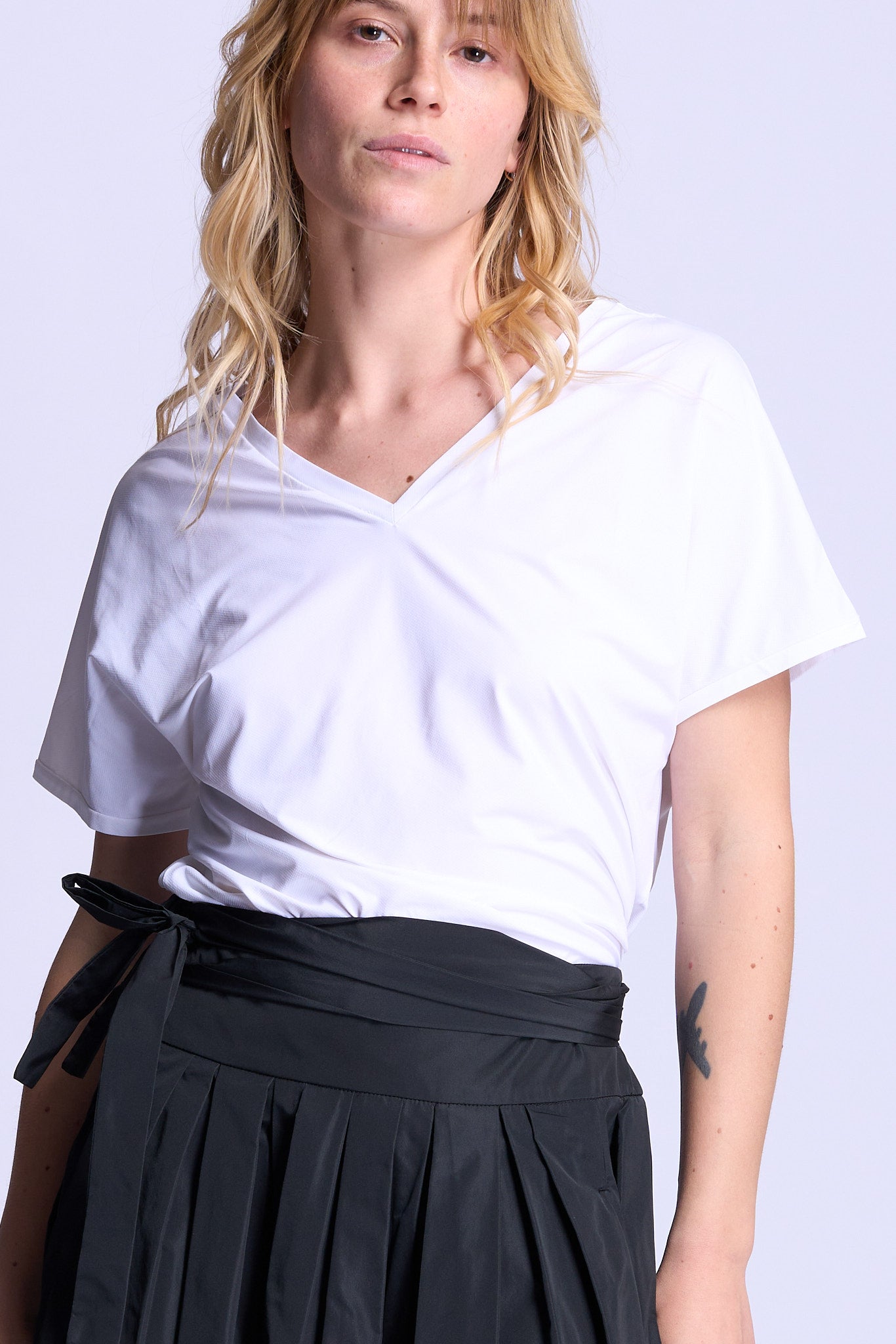 Rrd T-Shirt Scollo V Bianco Donna-3