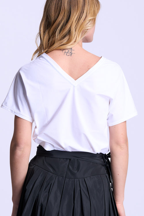 Rrd T-Shirt Scollo V Bianco Donna-2