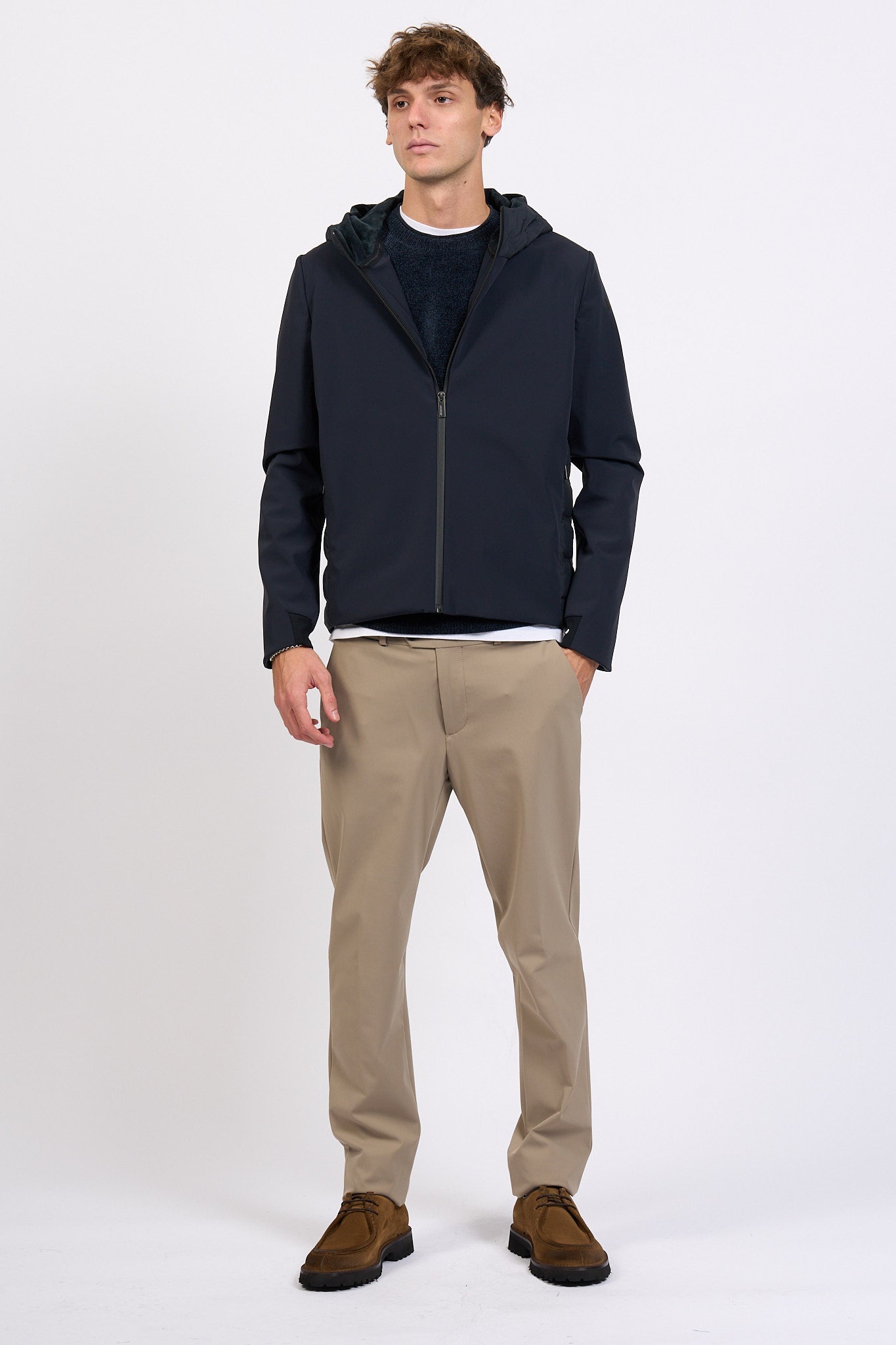 Rrd Piumino Stretch Montecristo Blu nero Uomo-4