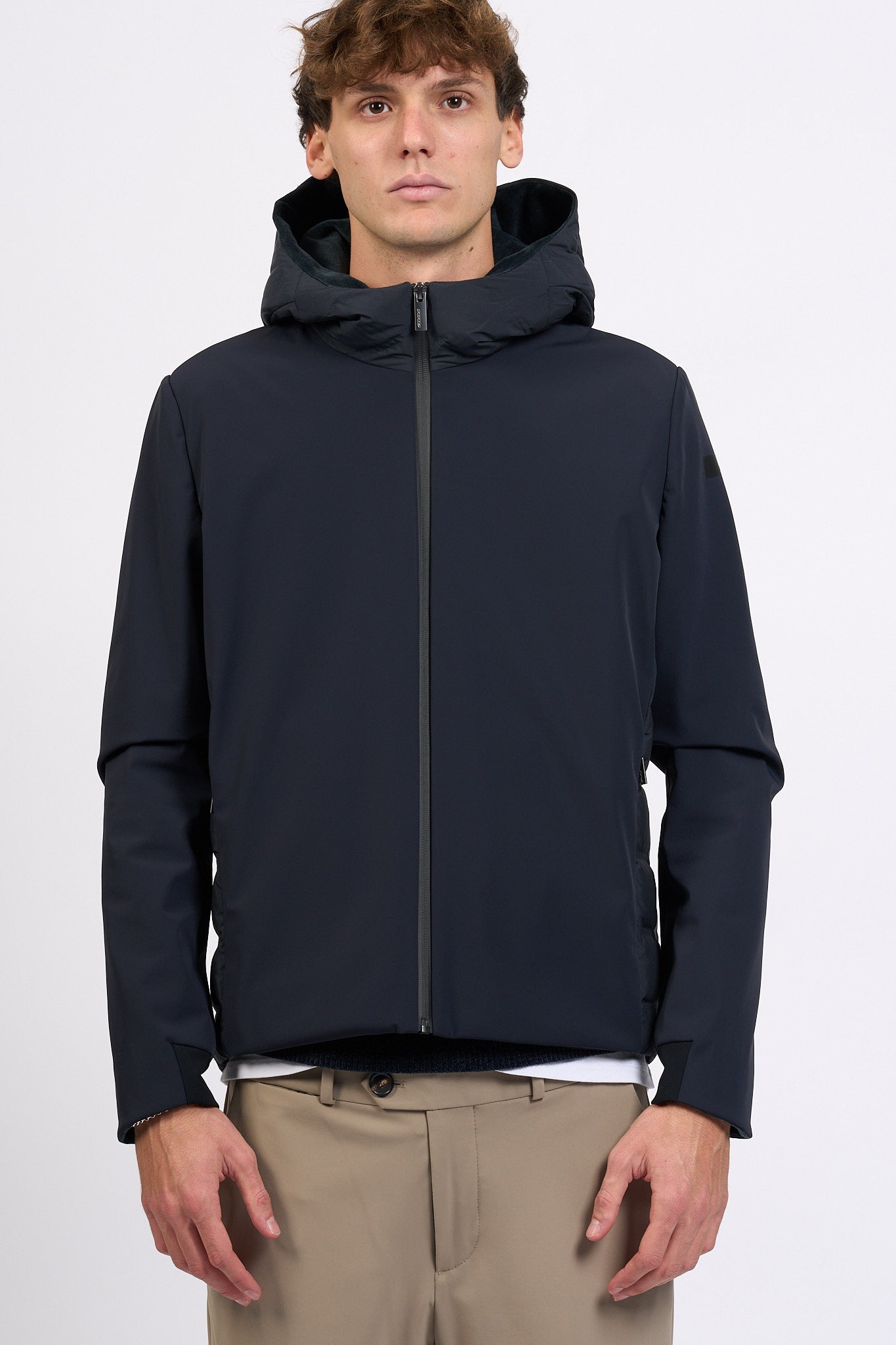 Rrd Piumino Stretch Montecristo Blu nero Uomo-1