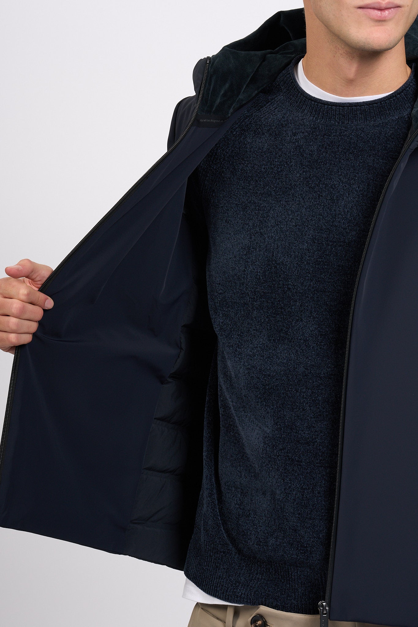 Rrd Piumino Stretch Montecristo Blu nero Uomo-9