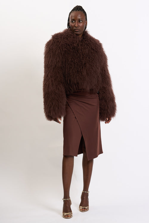 Salvatore Santoro Pelliccia Mongolia Marrone Donna-2