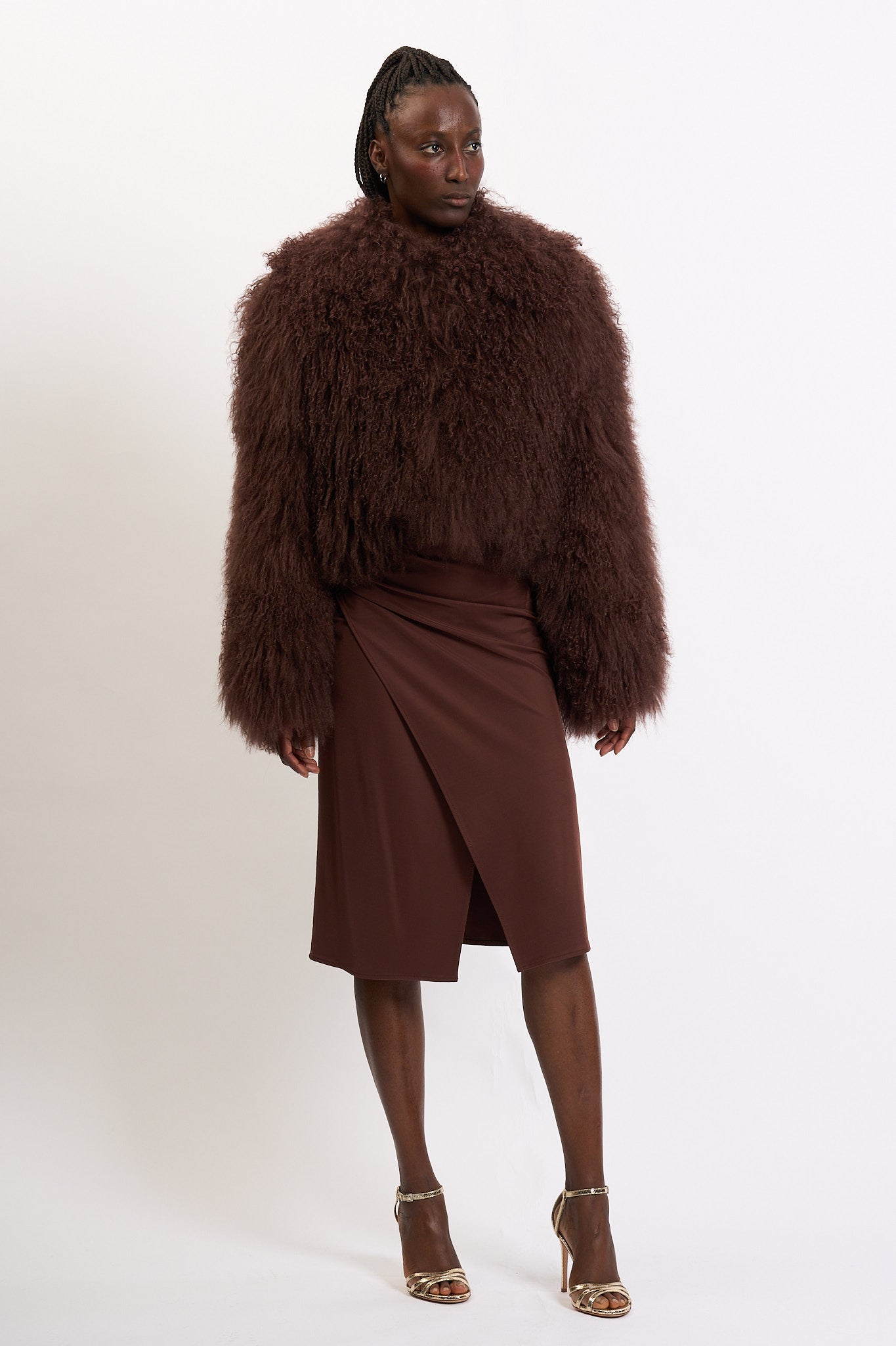 Salvatore Santoro Pelliccia Mongolia Marrone Donna-6