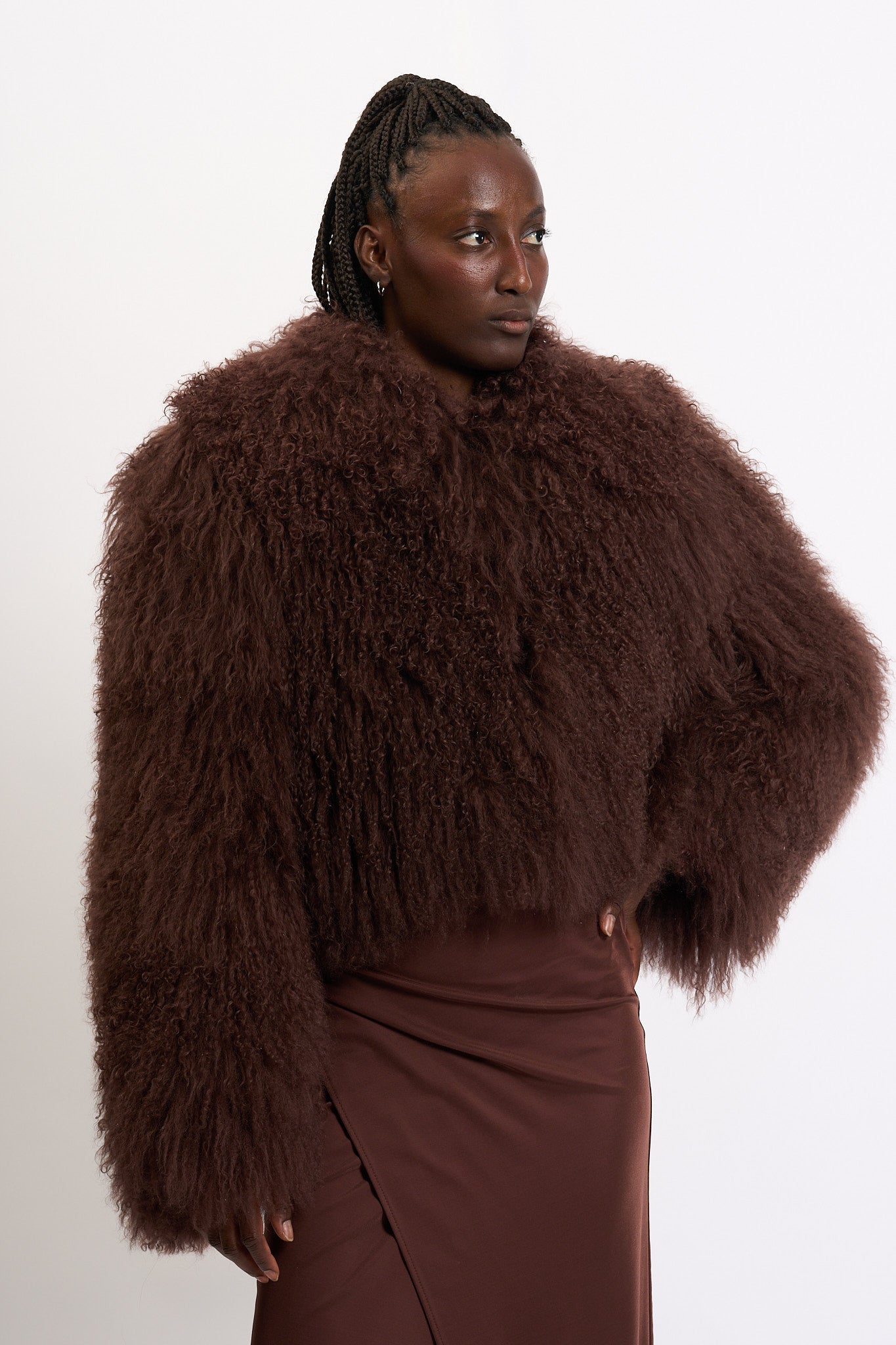Salvatore Santoro Pelliccia Mongolia Marrone Donna-3