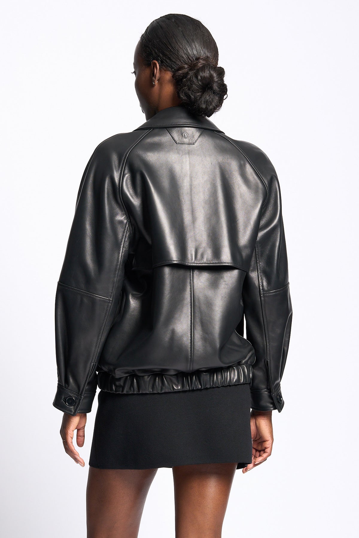 Salvatore santoro Giacca NADO Pelle Nero Donna-4