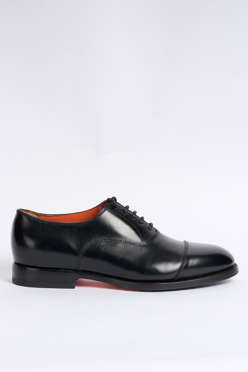 Santoni Francesina in Pelle Nero Uomo