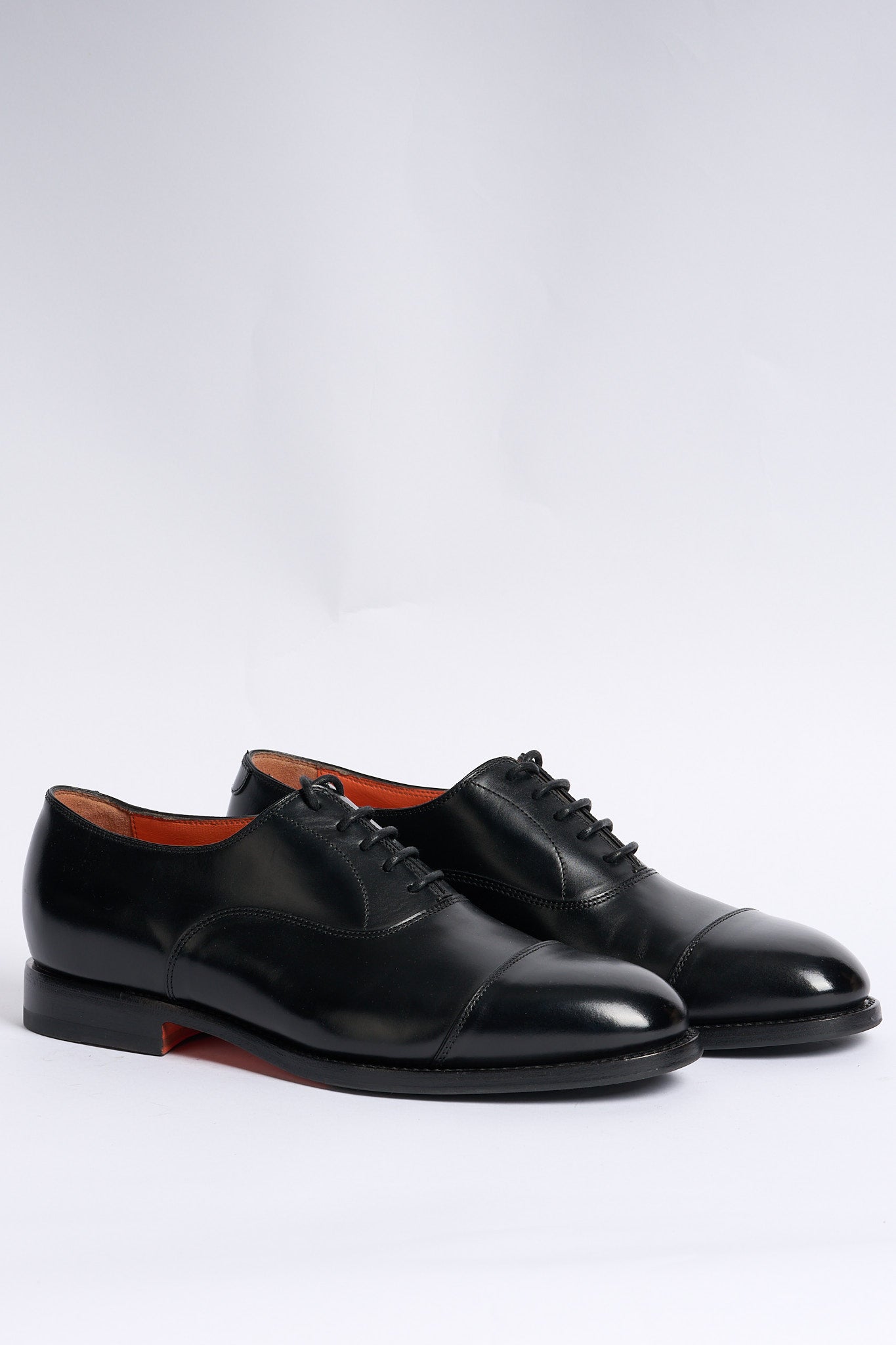 Santoni Francesina in Pelle Nero Uomo-3