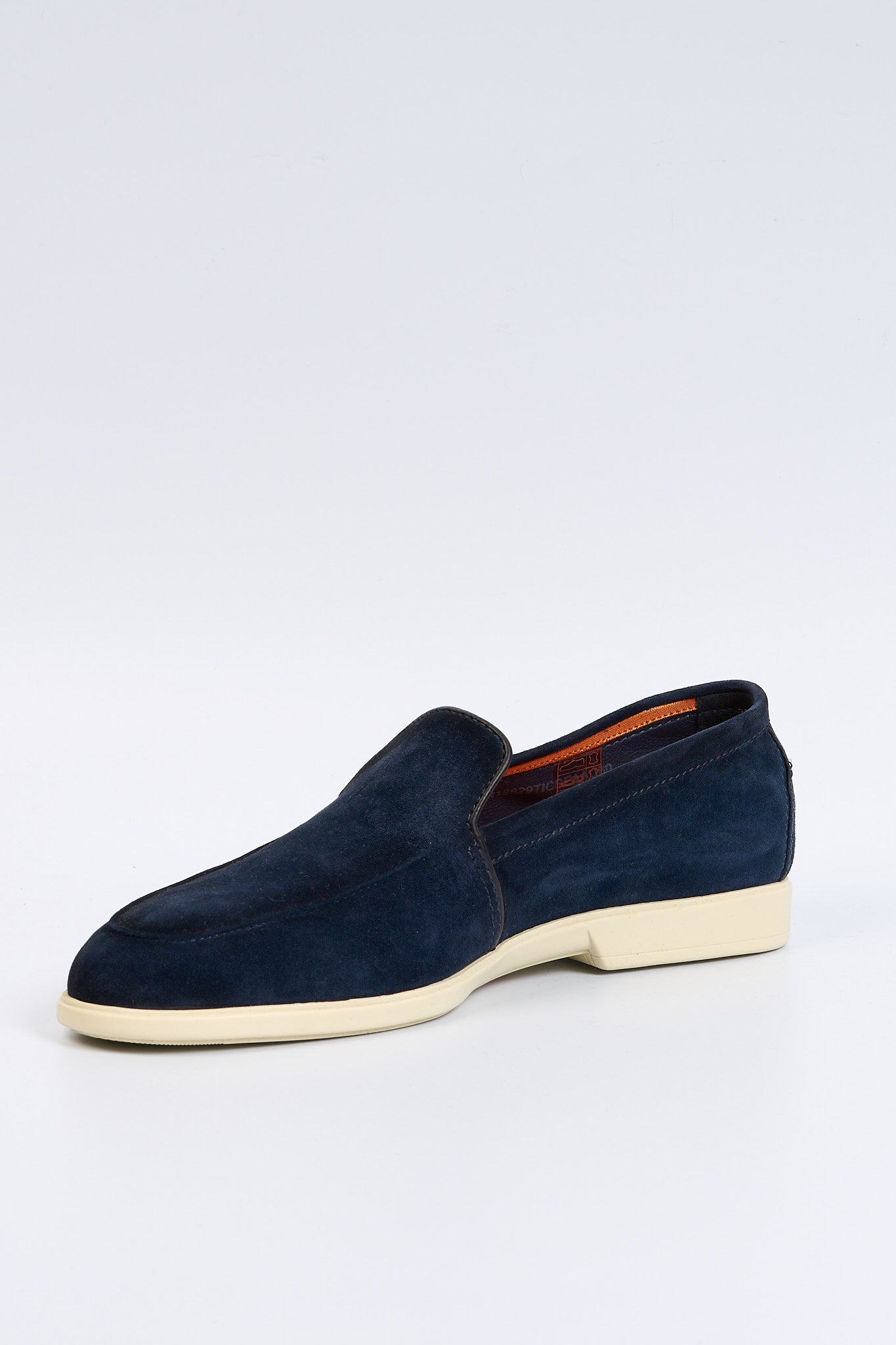 Santoni Mocassino Malibu in Suede Blu Uomo-6