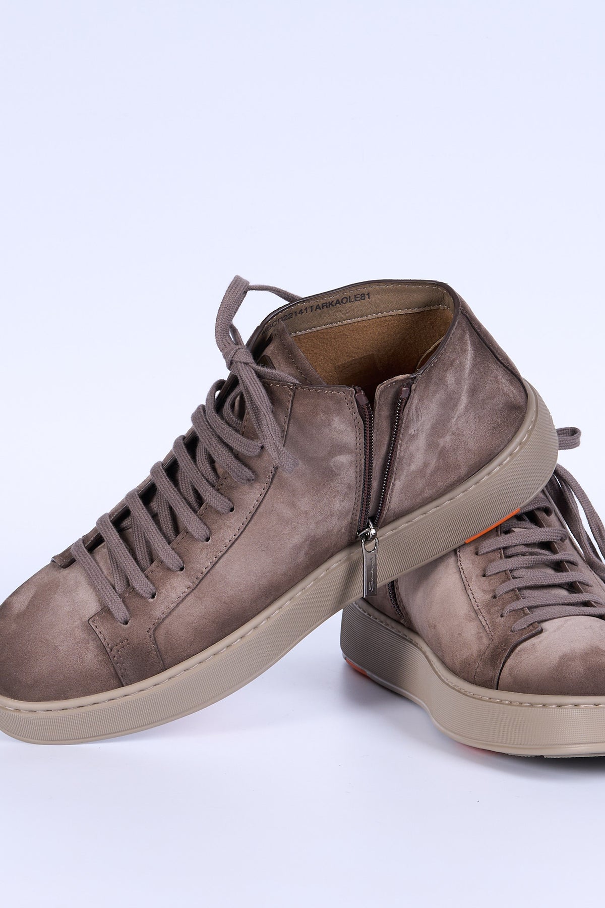 Santoni Polacco Scamosciato Beige Uomo-7