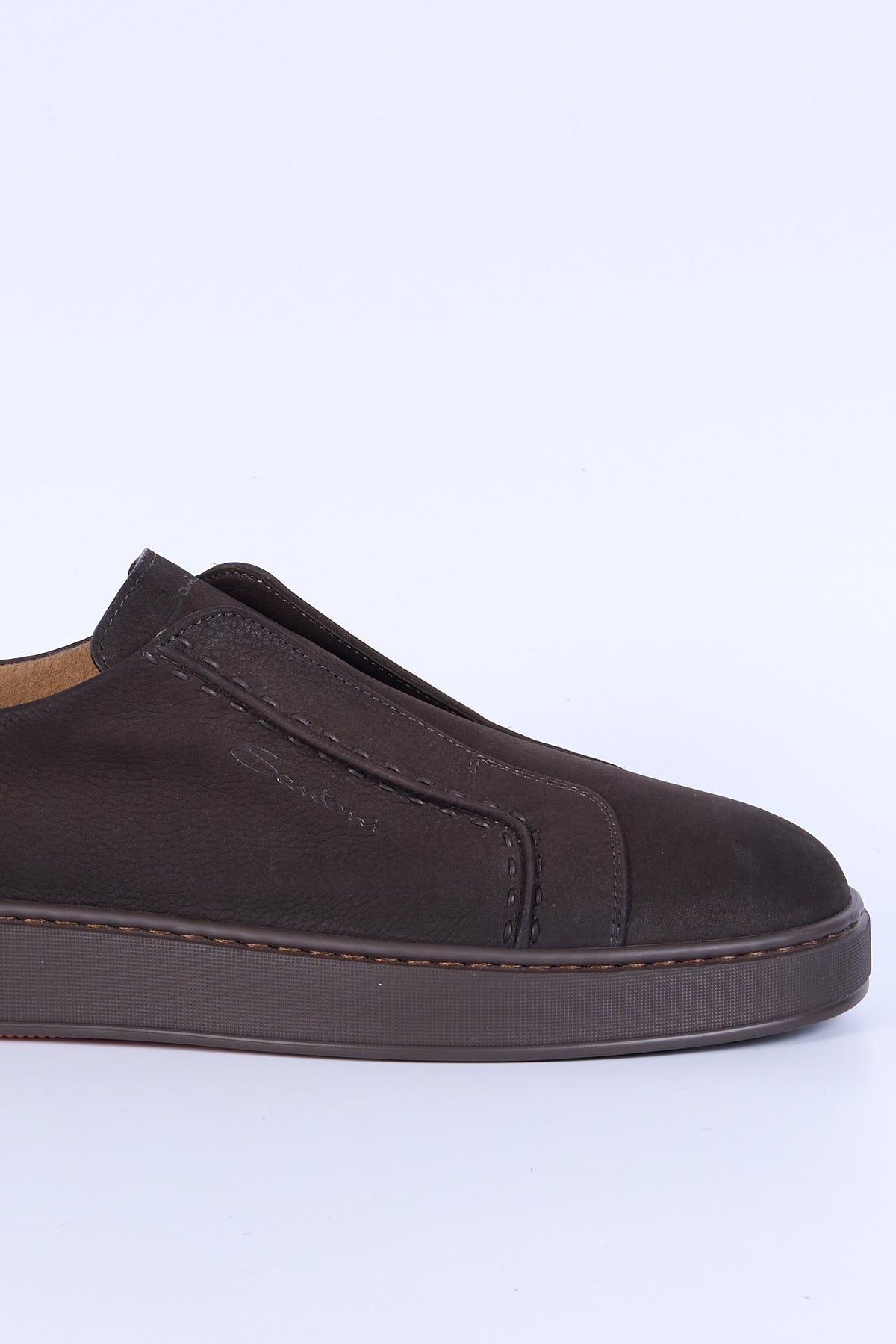 Santoni Slip-On Scamosciata Testa di moro Uomo-2