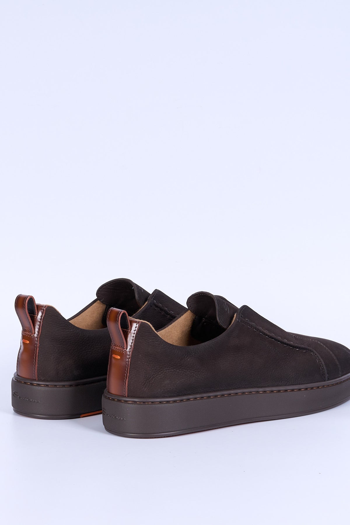 Santoni Slip-On Scamosciata Testa di moro Uomo-4