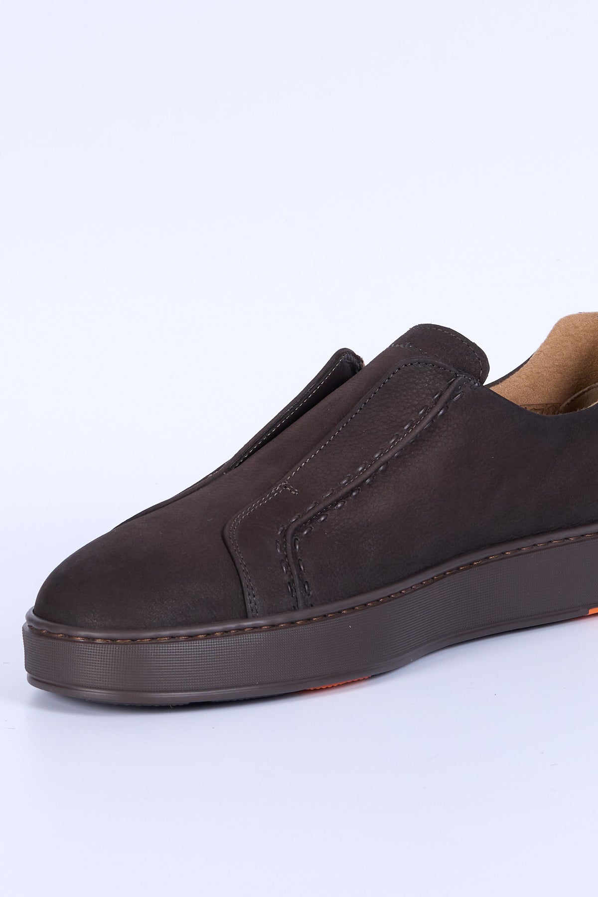 Santoni Slip-On Scamosciata Testa di moro Uomo-5