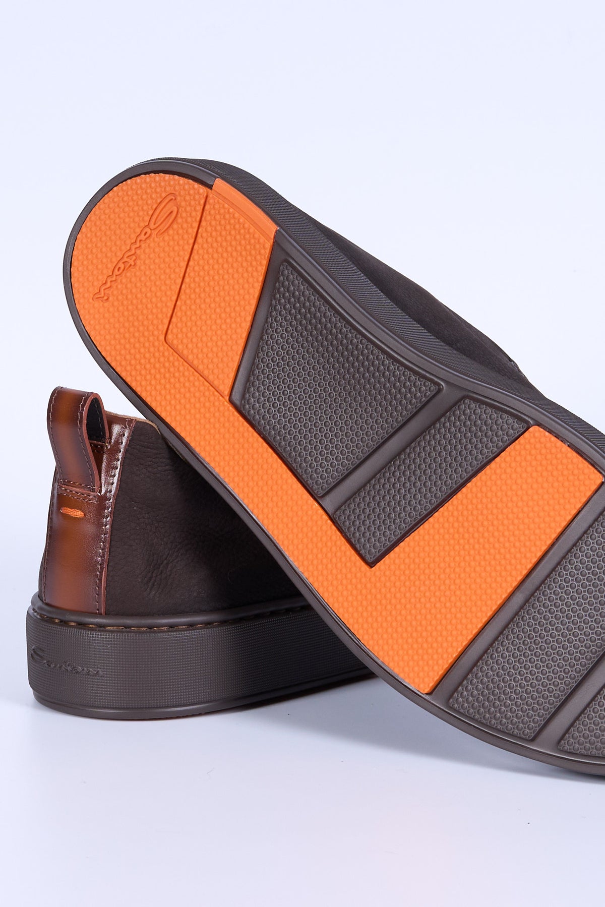 Santoni Slip-On Scamosciata Testa di moro Uomo-8