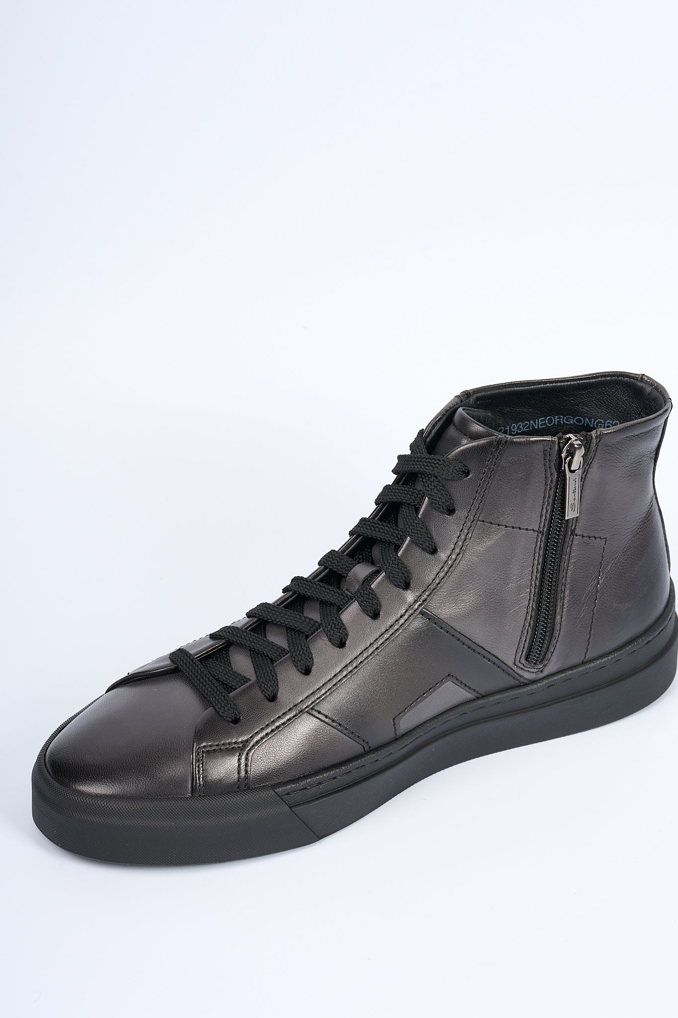 Santoni Sneaker Alta Nero Uomo-4