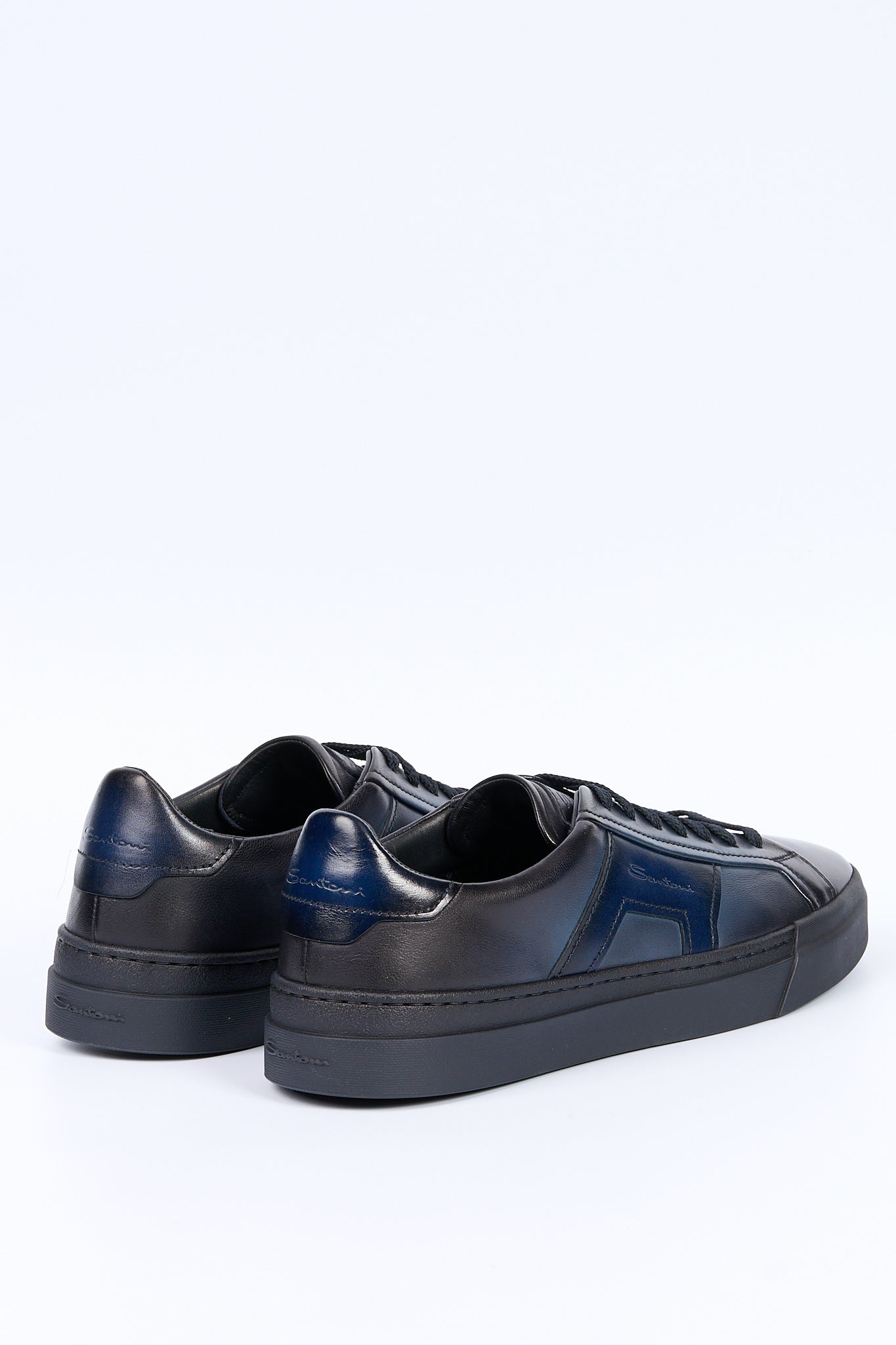 Santoni Sneaker Bassa Blu Uomo-3