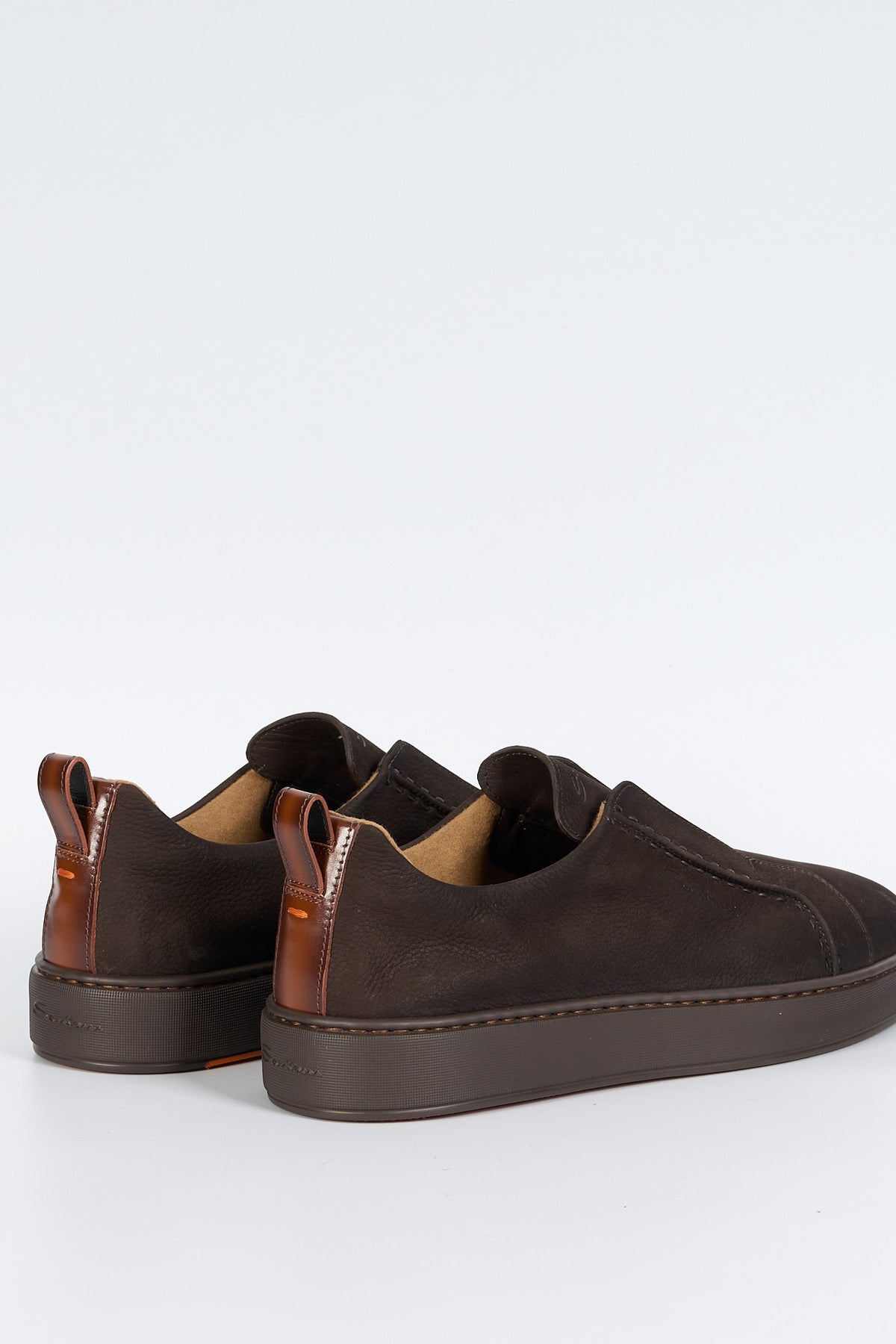 Santoni Slip-On Scamosciata Testa di moro Uomo-4