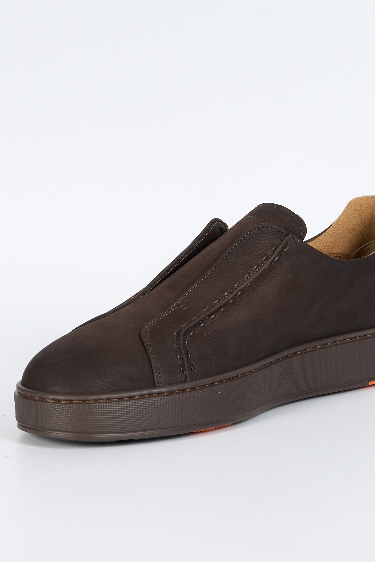 Santoni Slip-On Scamosciata Testa di moro Uomo-5
