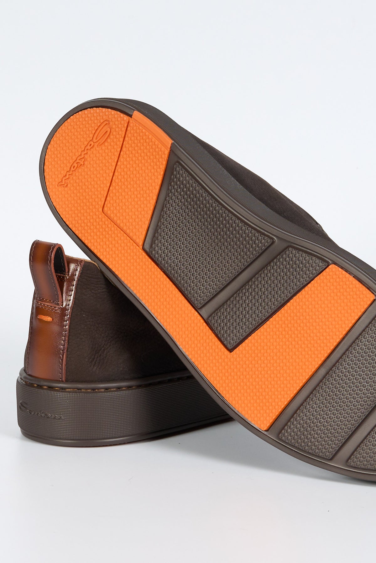 Santoni Slip-On Scamosciata Testa di moro Uomo-8