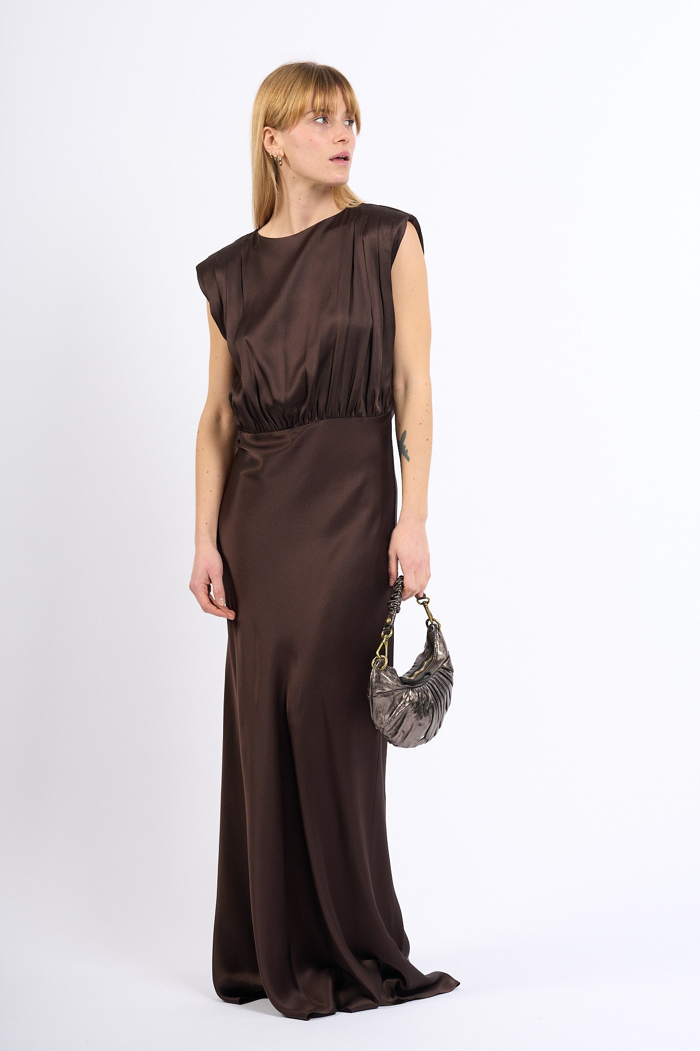 Semicouture Abito Lungo CASILDA Cacao Donna-6