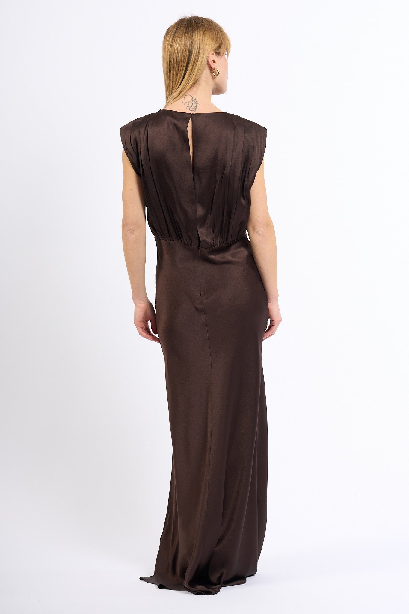 Semicouture Abito Lungo CASILDA Cacao Donna-4