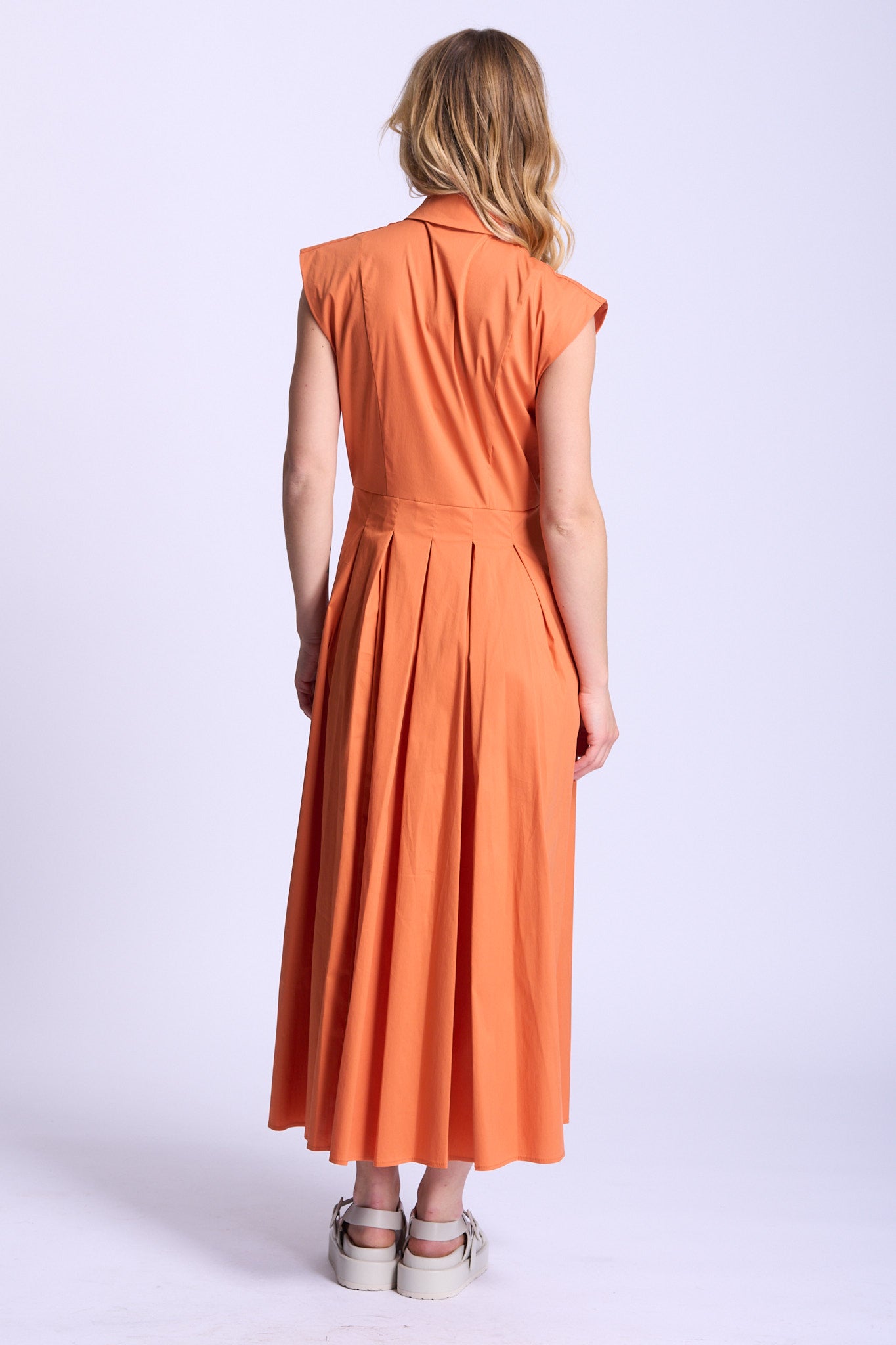 Semicouture Abito Lungo Poesie Arancio Donna-6