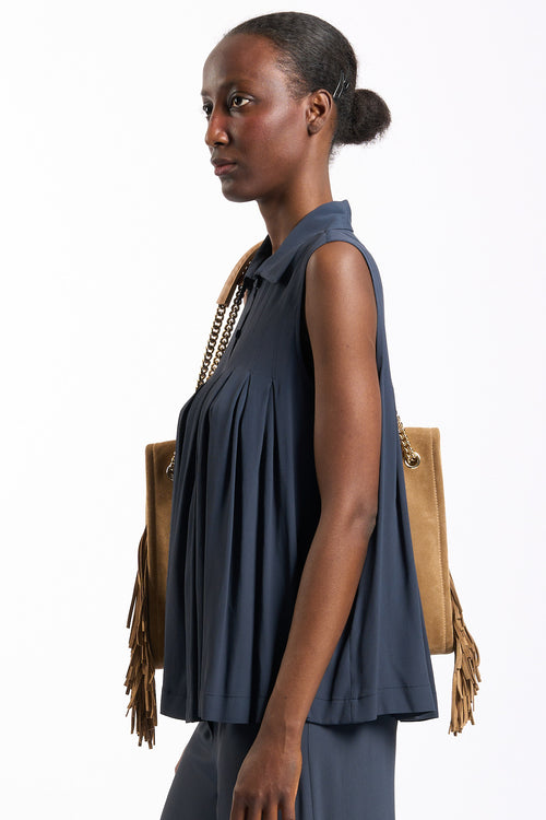 Semicouture Blusa Plissè Alysia Blu Donna-2