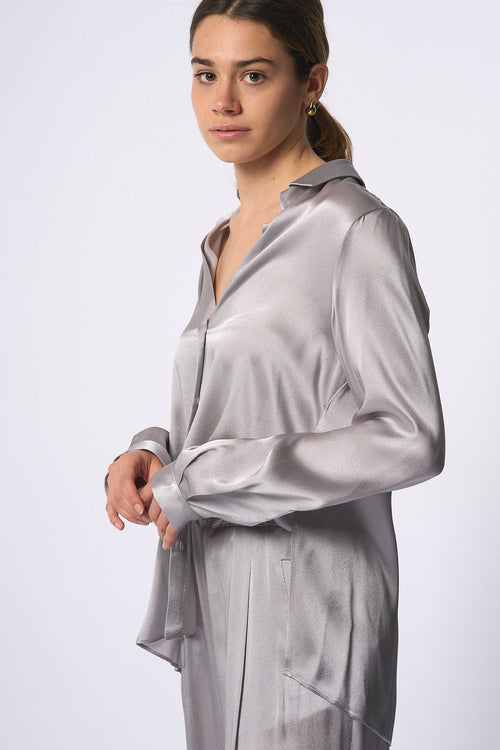 Semicouture Camicia Ava Grigio Perla Donna