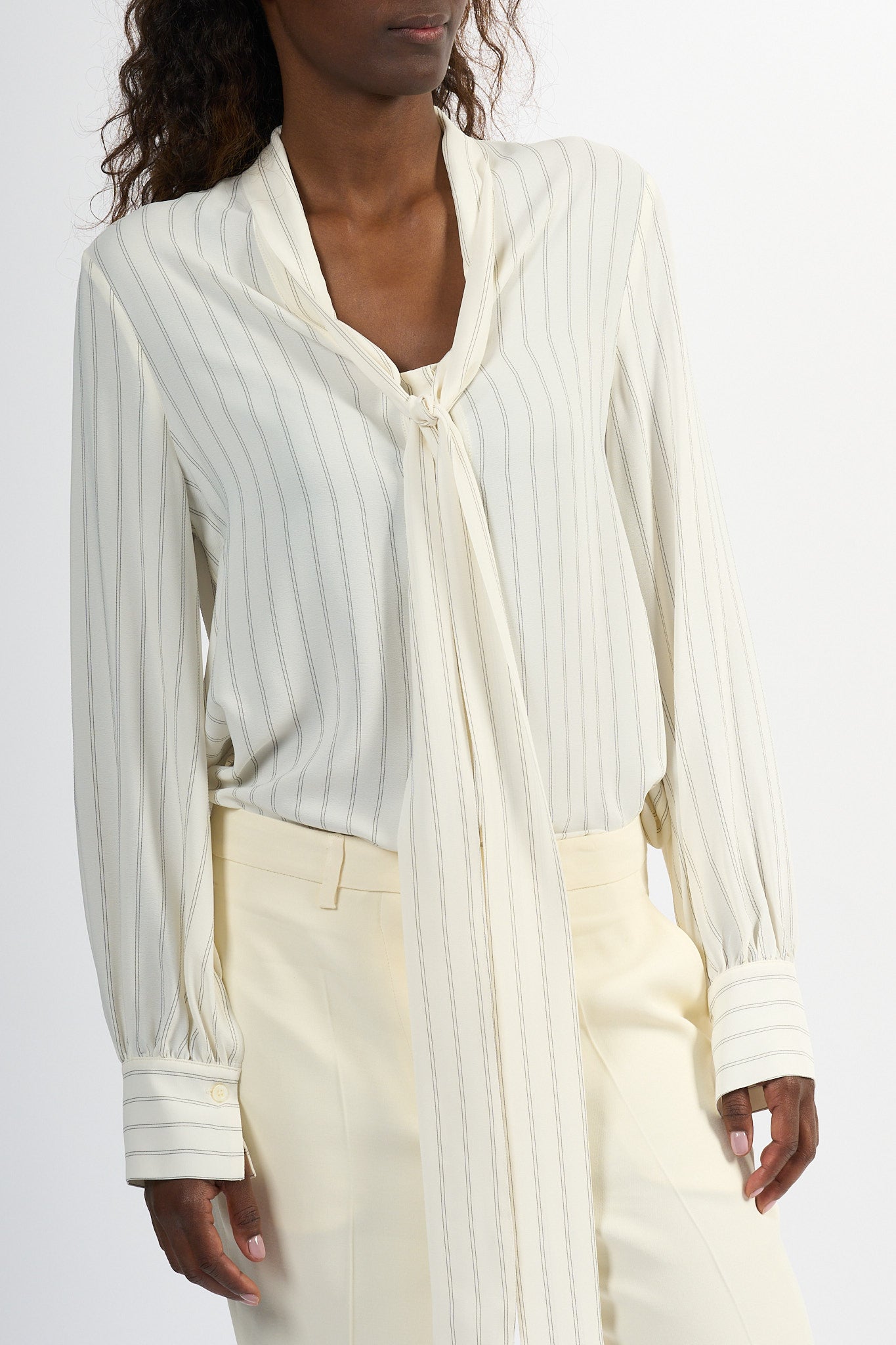 Semicouture Camicia Christine Righe Bianco/nero Donna-3