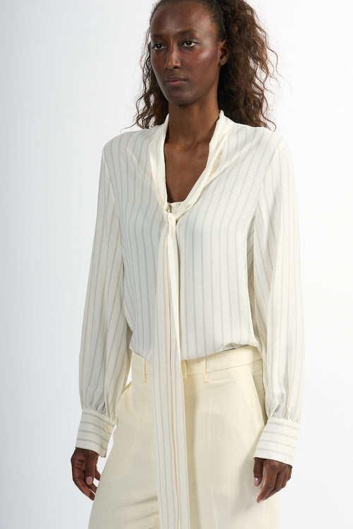 Semicouture Camicia Christine Righe Bianco/nero Donna
