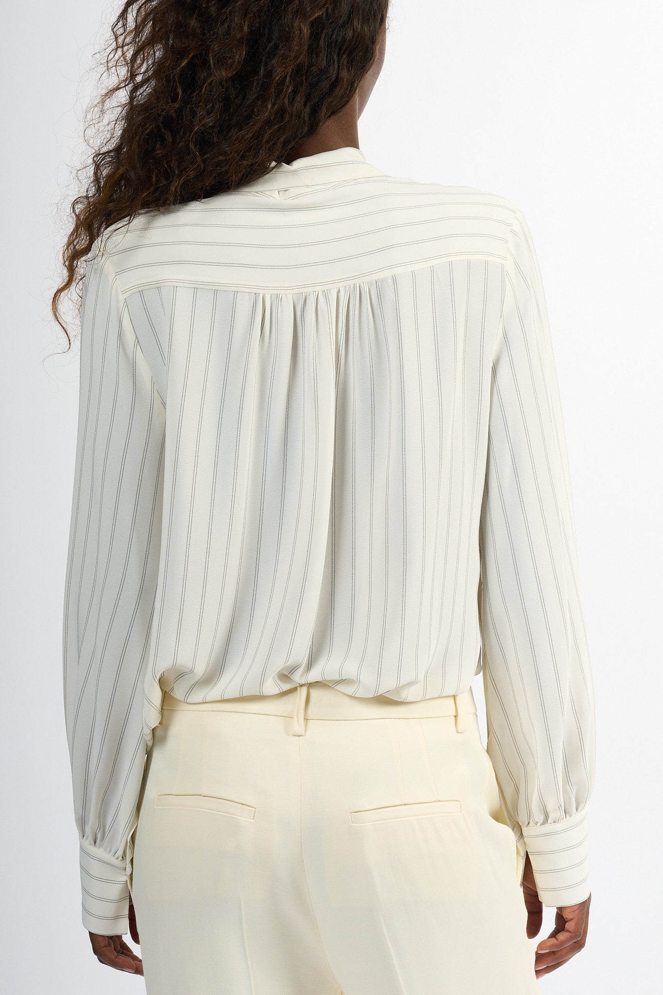 Semicouture Camicia Christine Righe Bianco/nero Donna-5