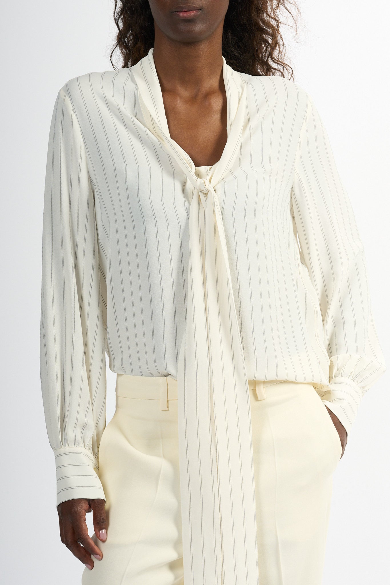 Semicouture Camicia Christine Righe Bianco/nero Donna-6
