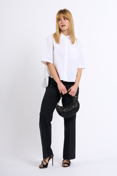 Semicouture Camicia DOMINGA Plissè Bianco Donna-2
