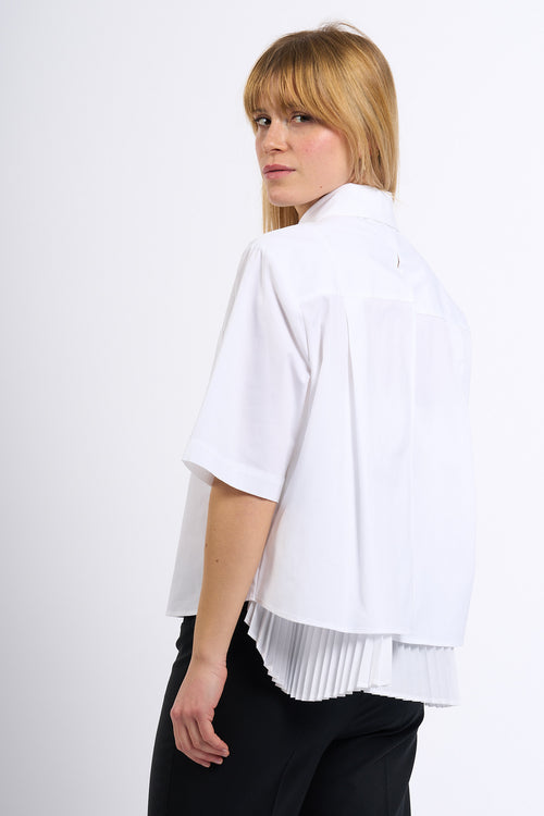 Semicouture Camicia DOMINGA Plissè Bianco Donna