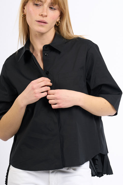 Semicouture Camicia DOMINGA Plissè Nero Donna