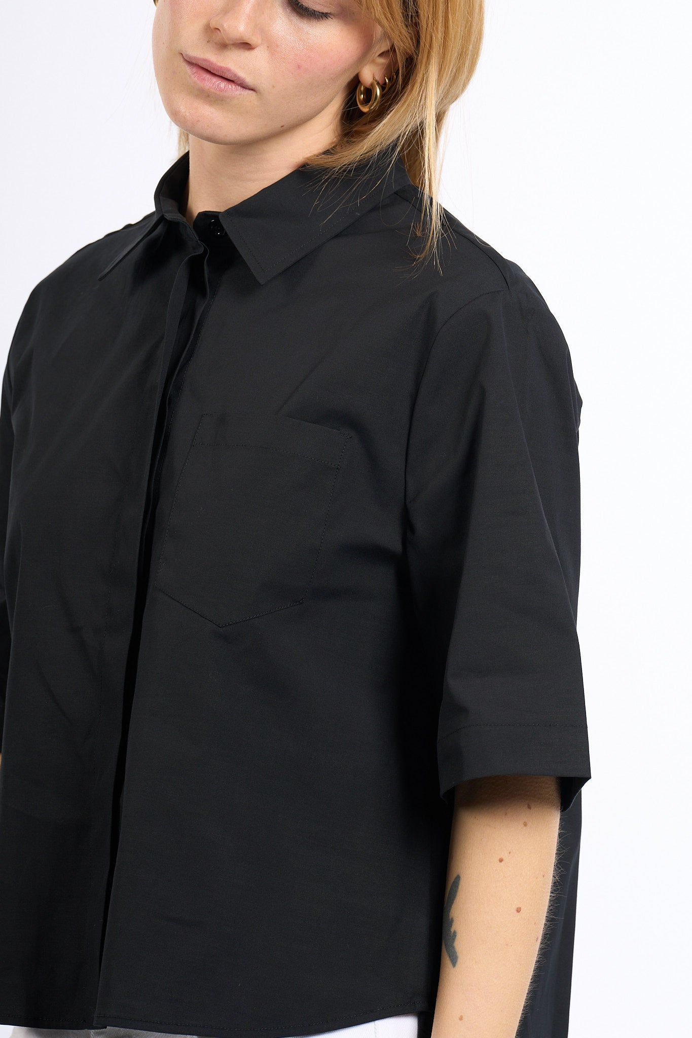 Semicouture Camicia DOMINGA Plissè Nero Donna-7