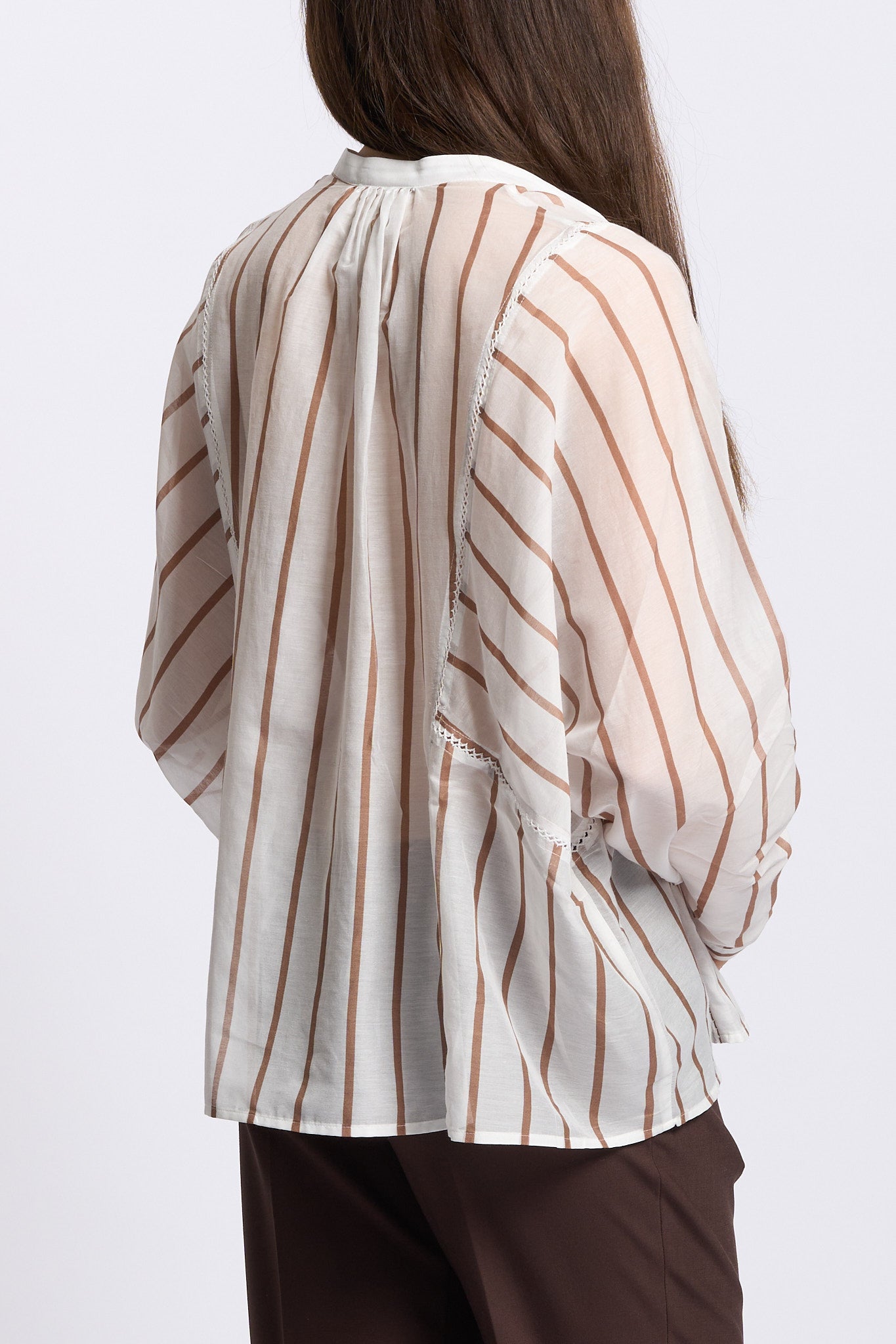 Semicouture Camicia Lola Bianco/Sabbia Donna-4