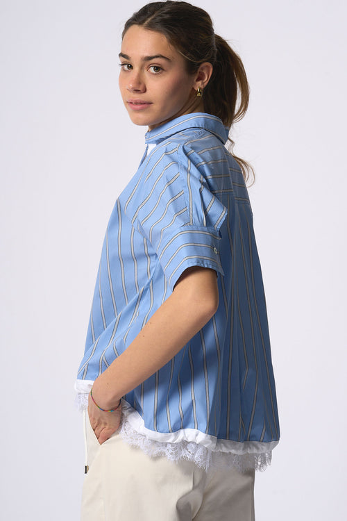 Semicouture Camicia Solange Azzurro Donna-2